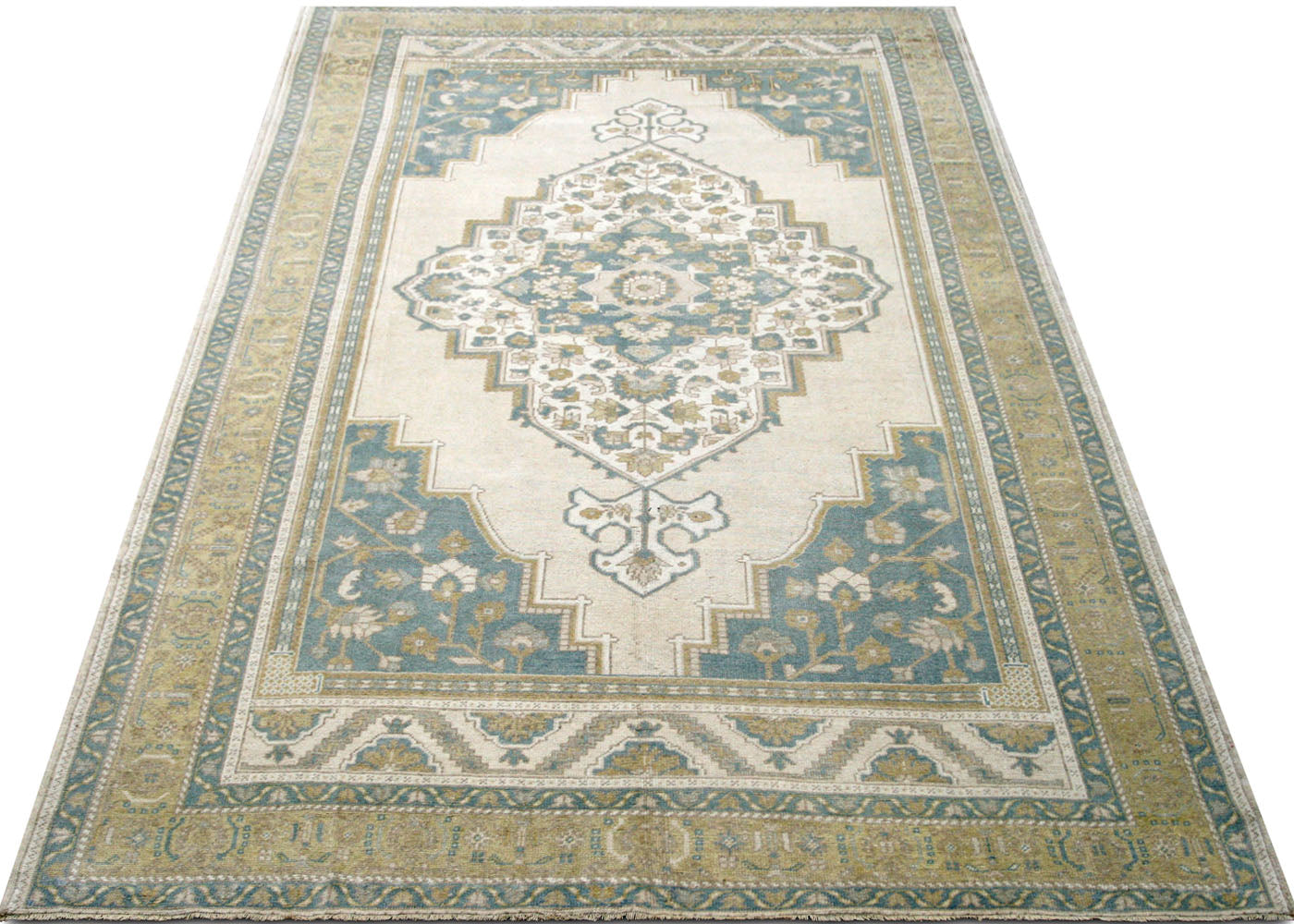 Vintage Turkish Oushak Rug - 6'6" x 10'7"