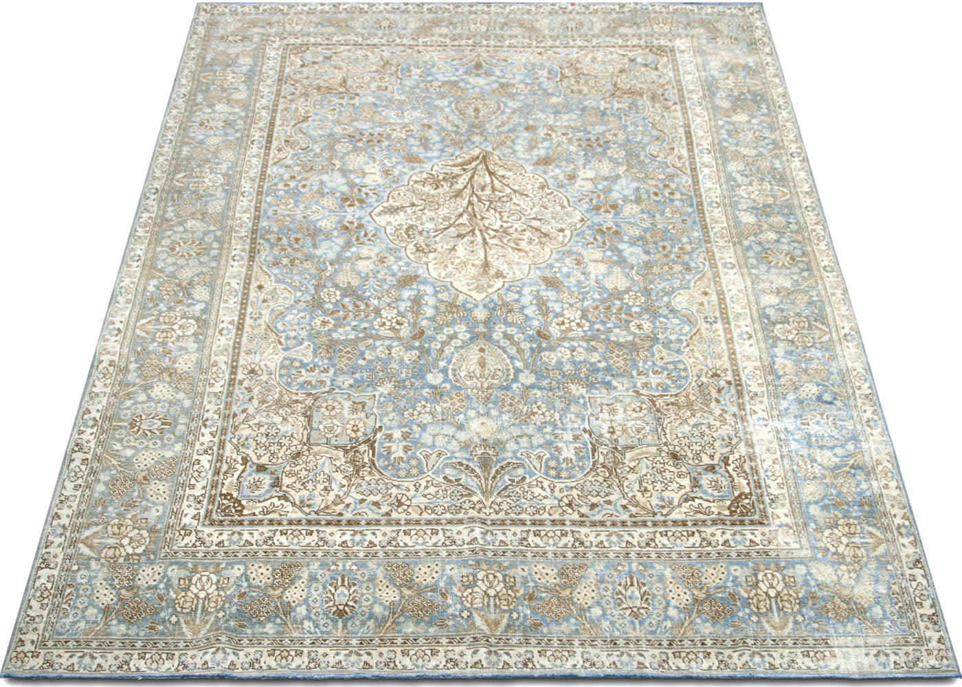 Vintage Persian Tabriz Rug - 7'3" x 11'2"