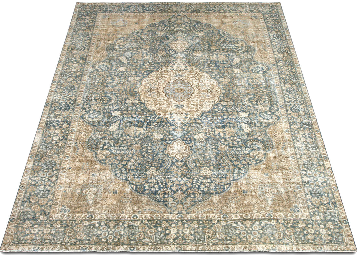 Semi Antique Persian Tabriz Rug - 9'7" x 13'5"