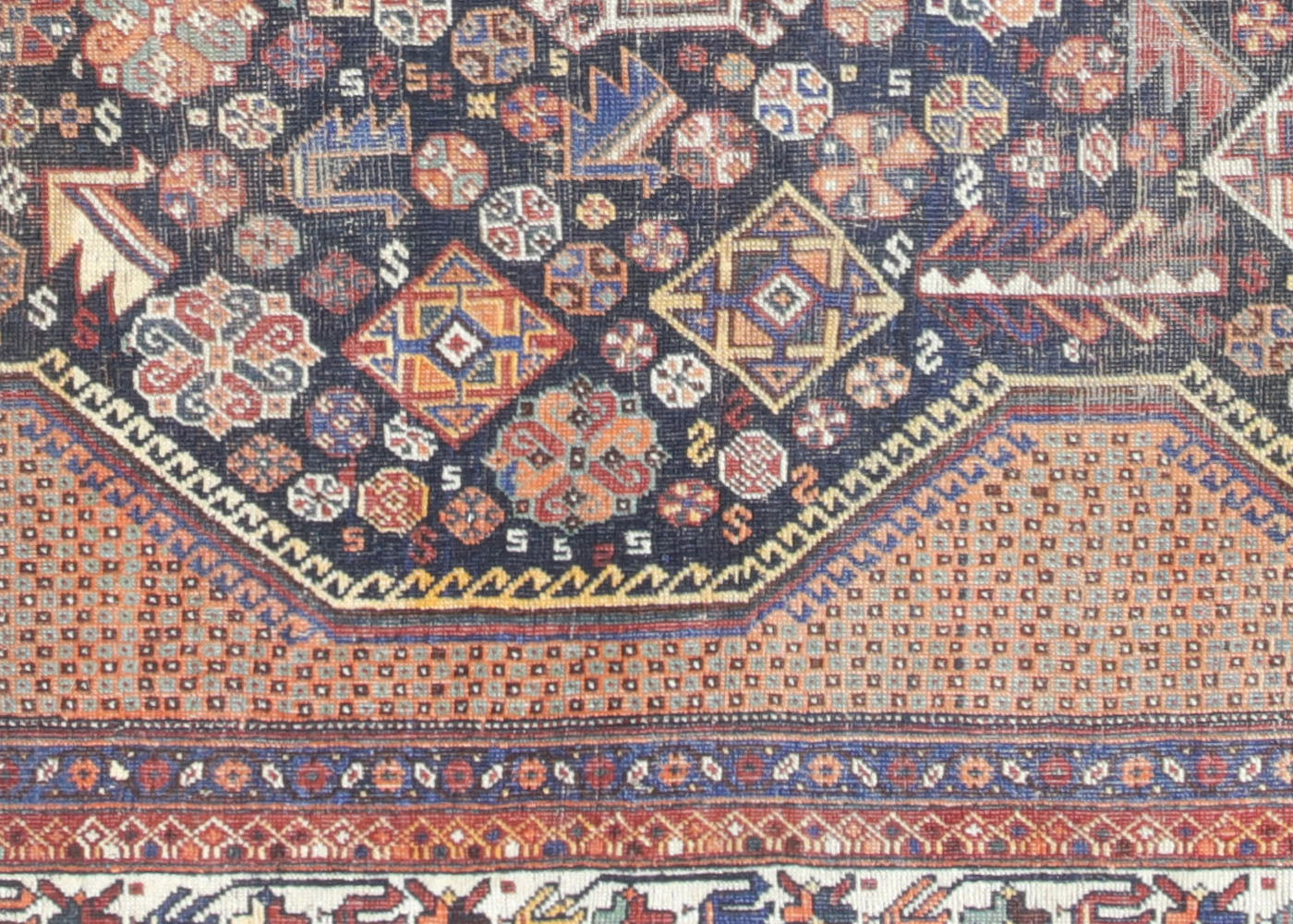 Antique Persian Shiraz Rug - 7'9" x 10'1"