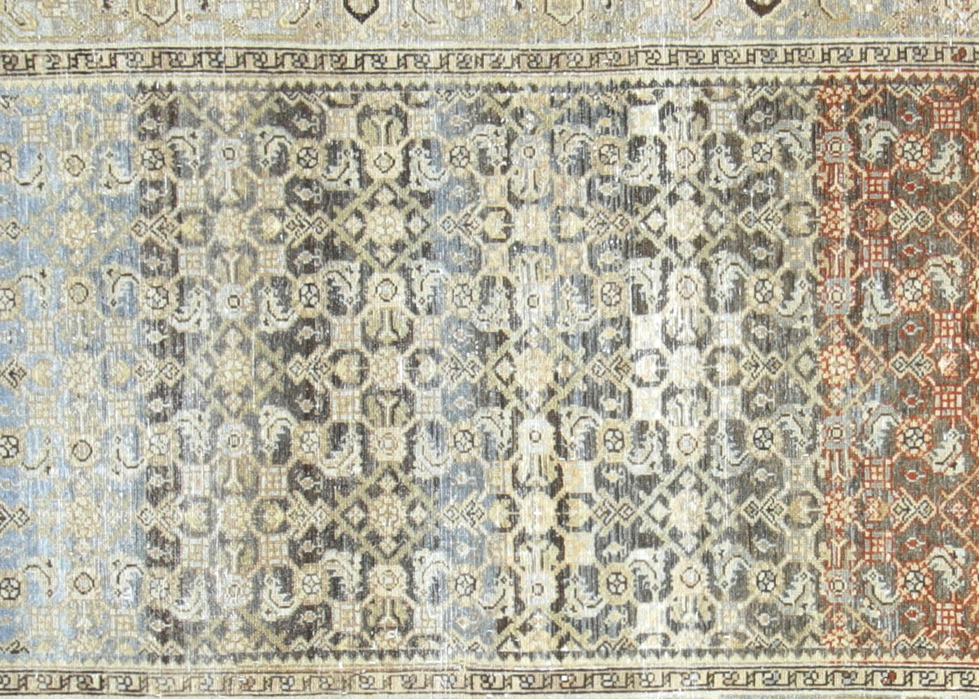 Semi Antique Persian Melayer Runner - 3'9" x 16'3"