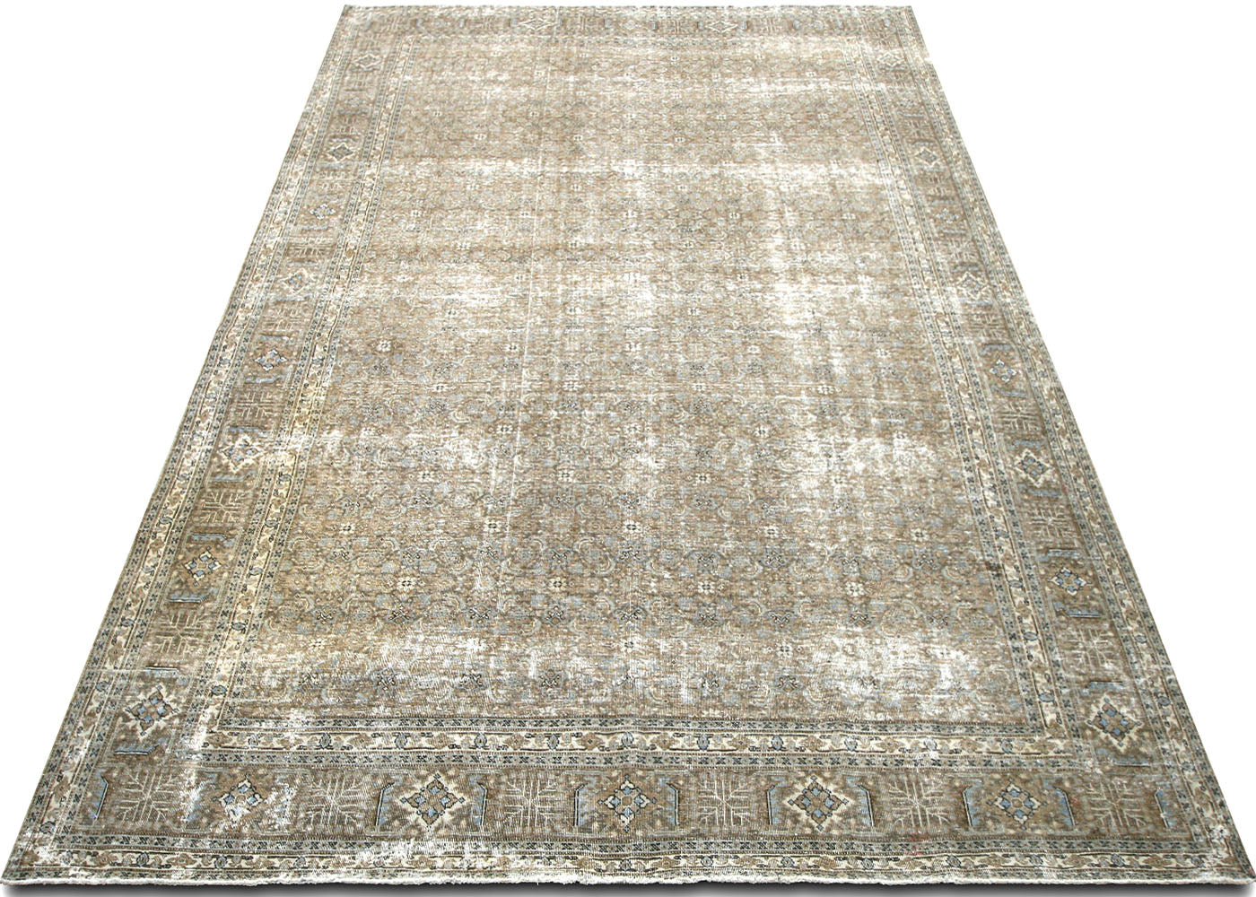 Semi Antique Persian Tabriz Rug - 8'2" x 12'10"