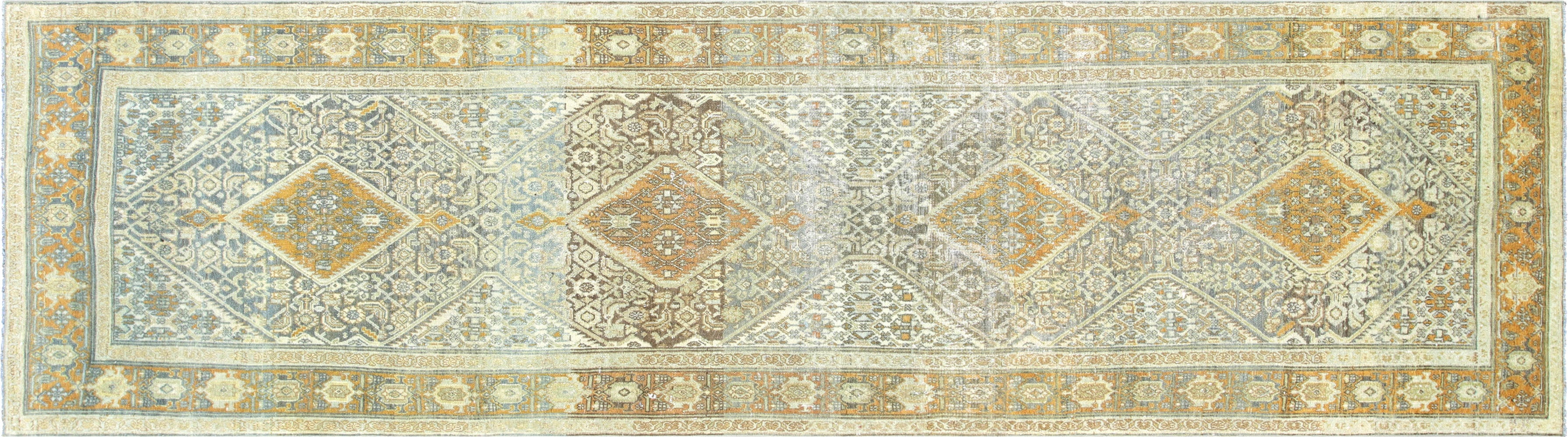 Antique Persian Melayer Runner - 3'6" x 12'9"