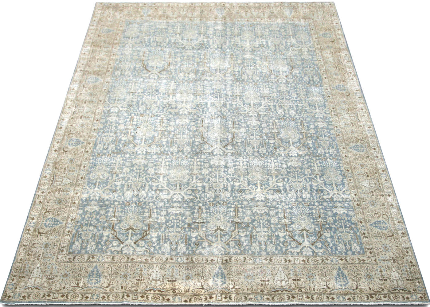 Semi Antique Persian Tabriz Rug - 7'10" x 11'5"