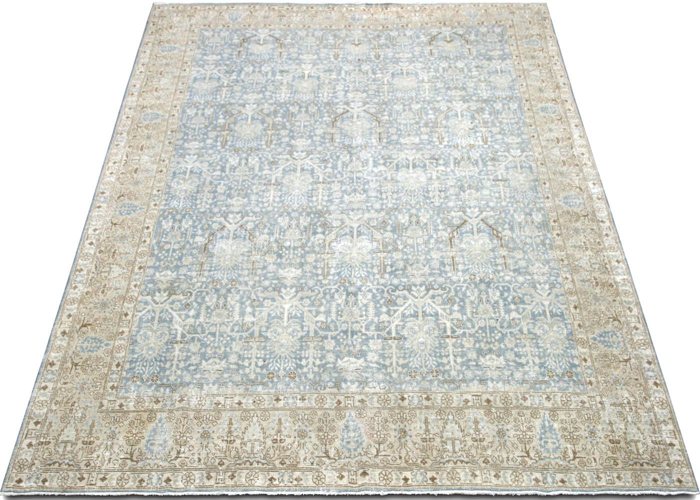 Semi Antique Persian Tabriz Rug - 7'10" x 11'5"