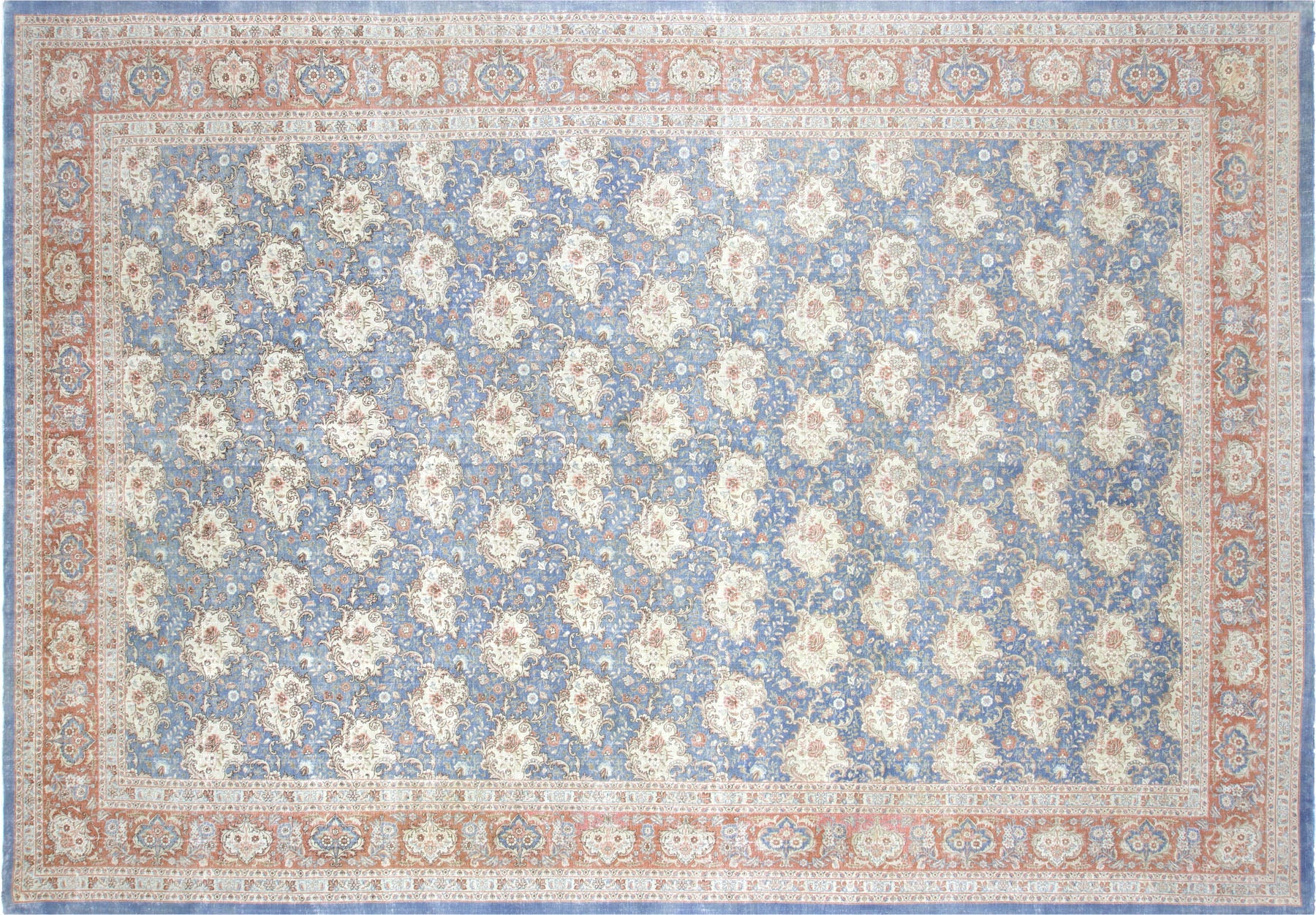 Semi Antique Persian Tabriz Rug - 12'8" x 18'1"