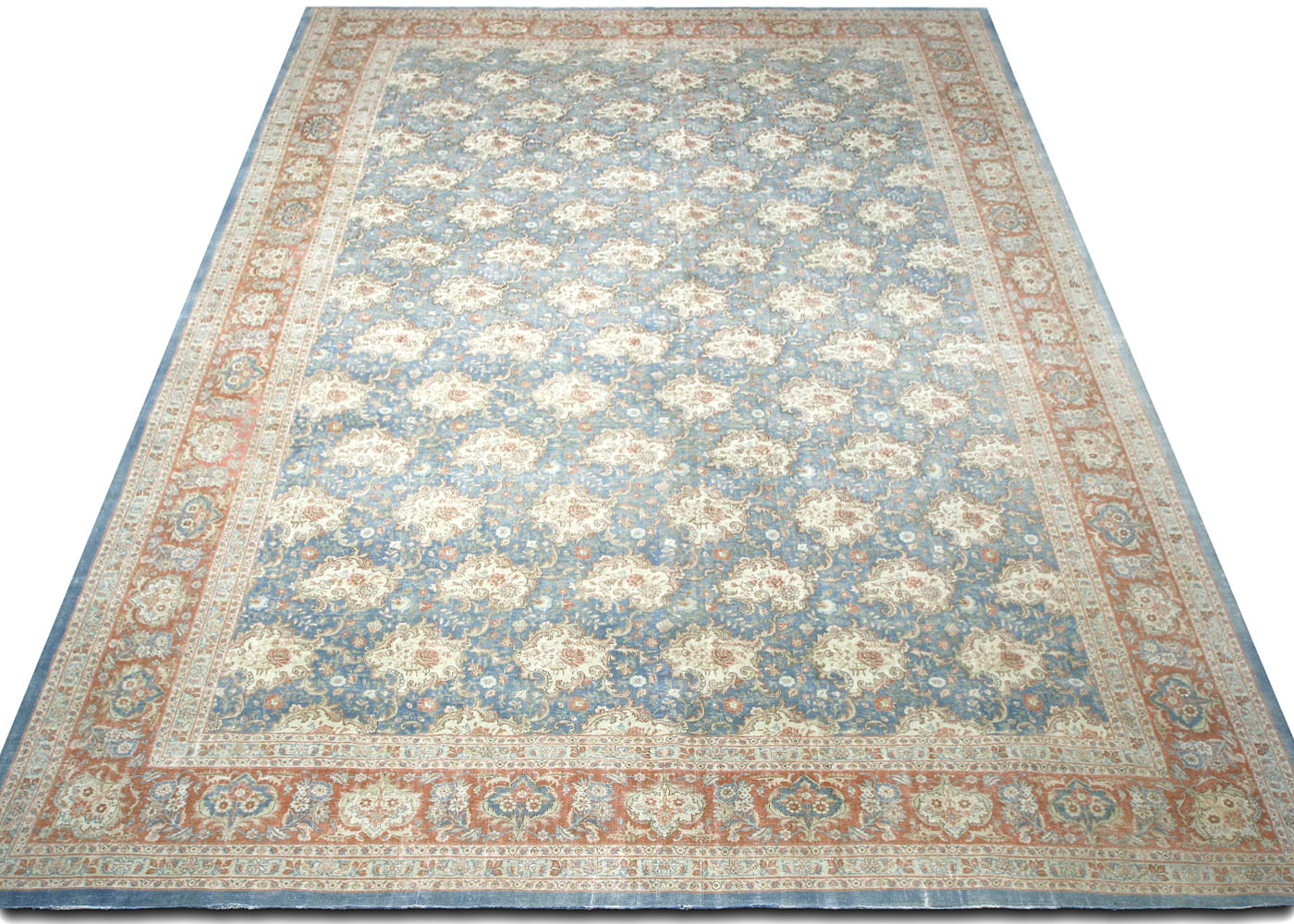 Semi Antique Persian Tabriz Rug - 12'8" x 18'1"