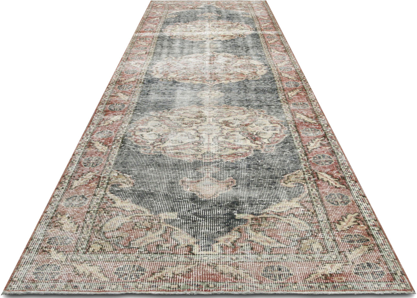 Vintage Turkish Oushak Runner - 2'10" x 11'