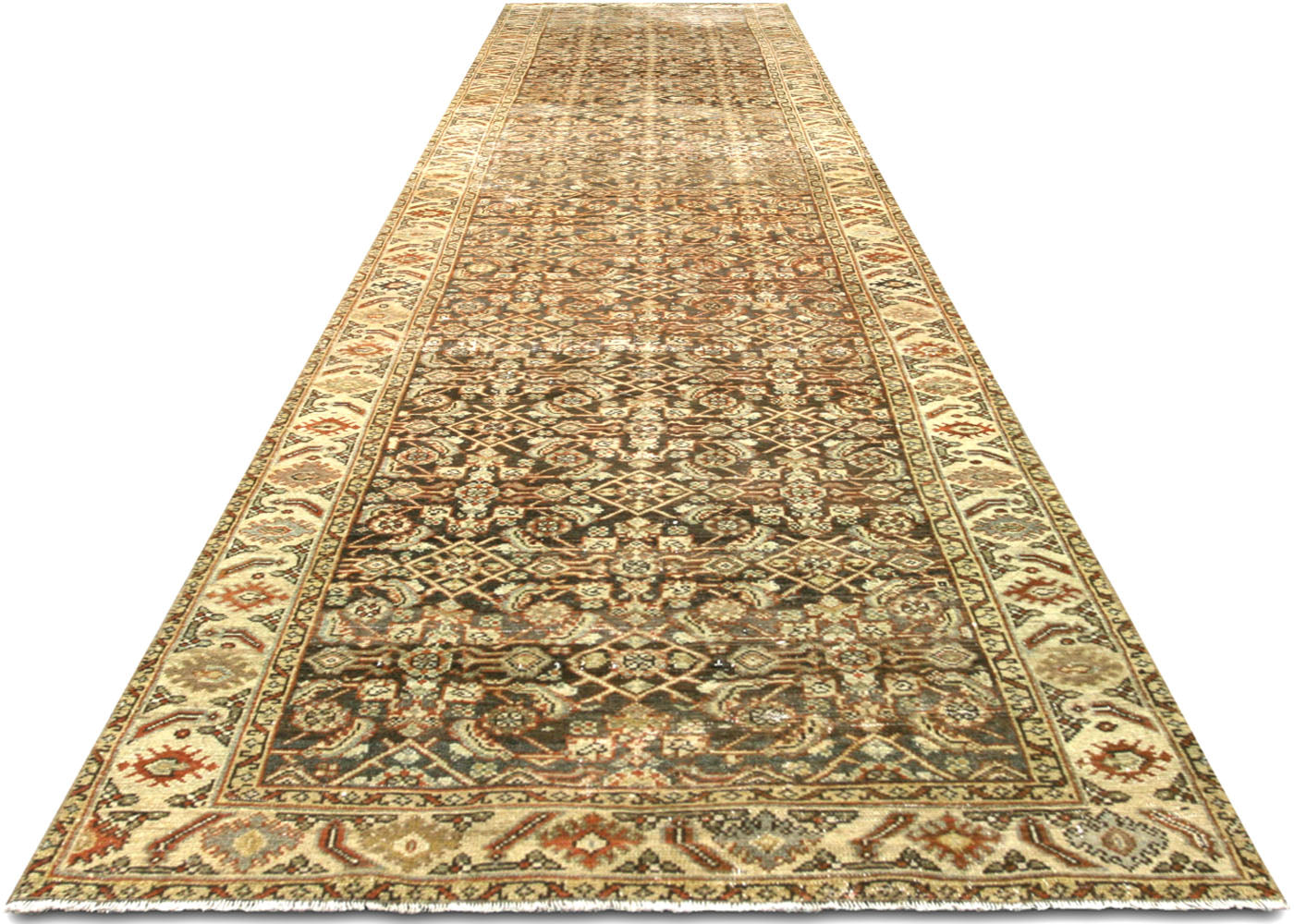 Antique Persian Melayer Runner - 3'4" x 16'3"