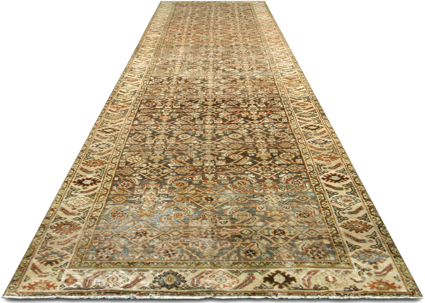 Antique Persian Melayer Runner - 3'4" x 16'3"