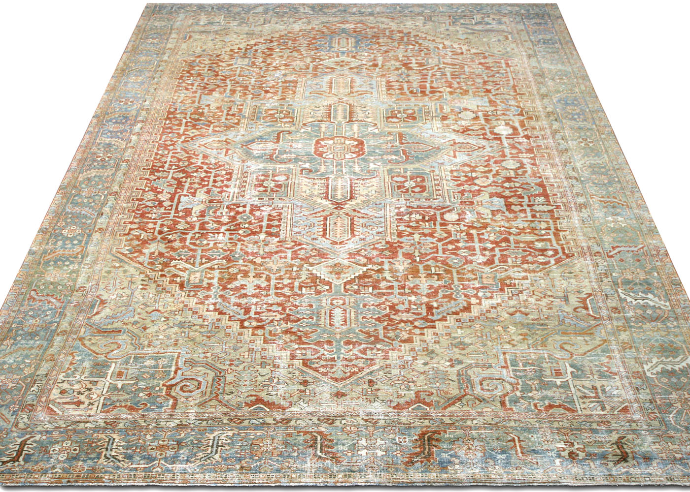 Semi Antique Persian Heriz Rug - 12'4" x 18'8"