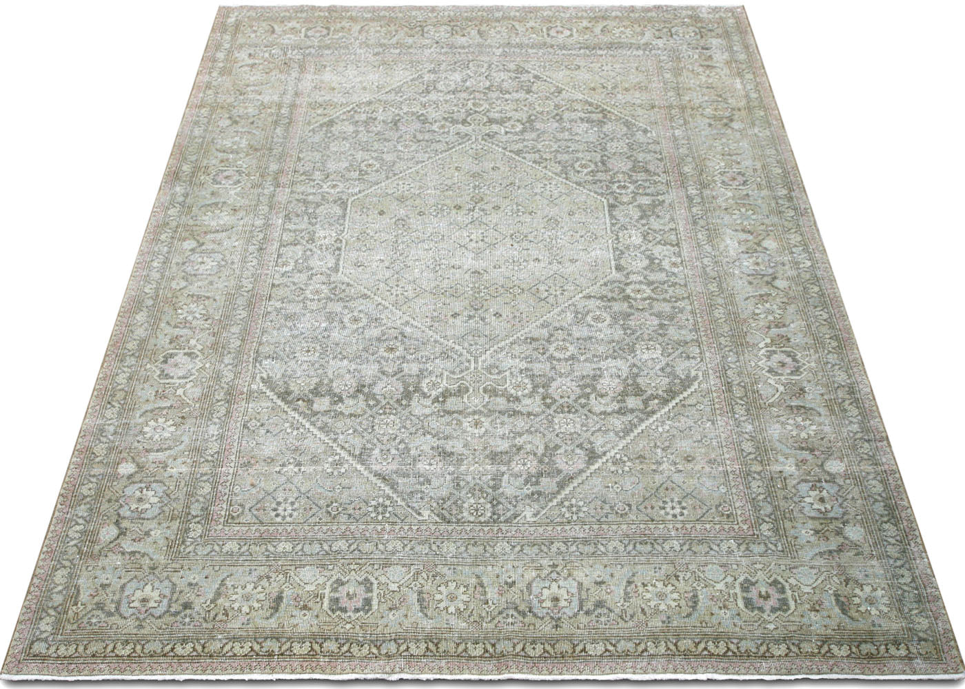 Semi Antique Persian Tabriz Rug - 6'4" x 9'4"