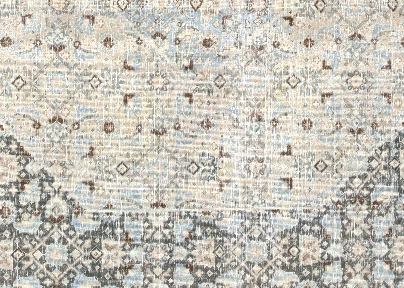 Semi Antique Persian Tabriz Rug - 9'5"x 11'11"