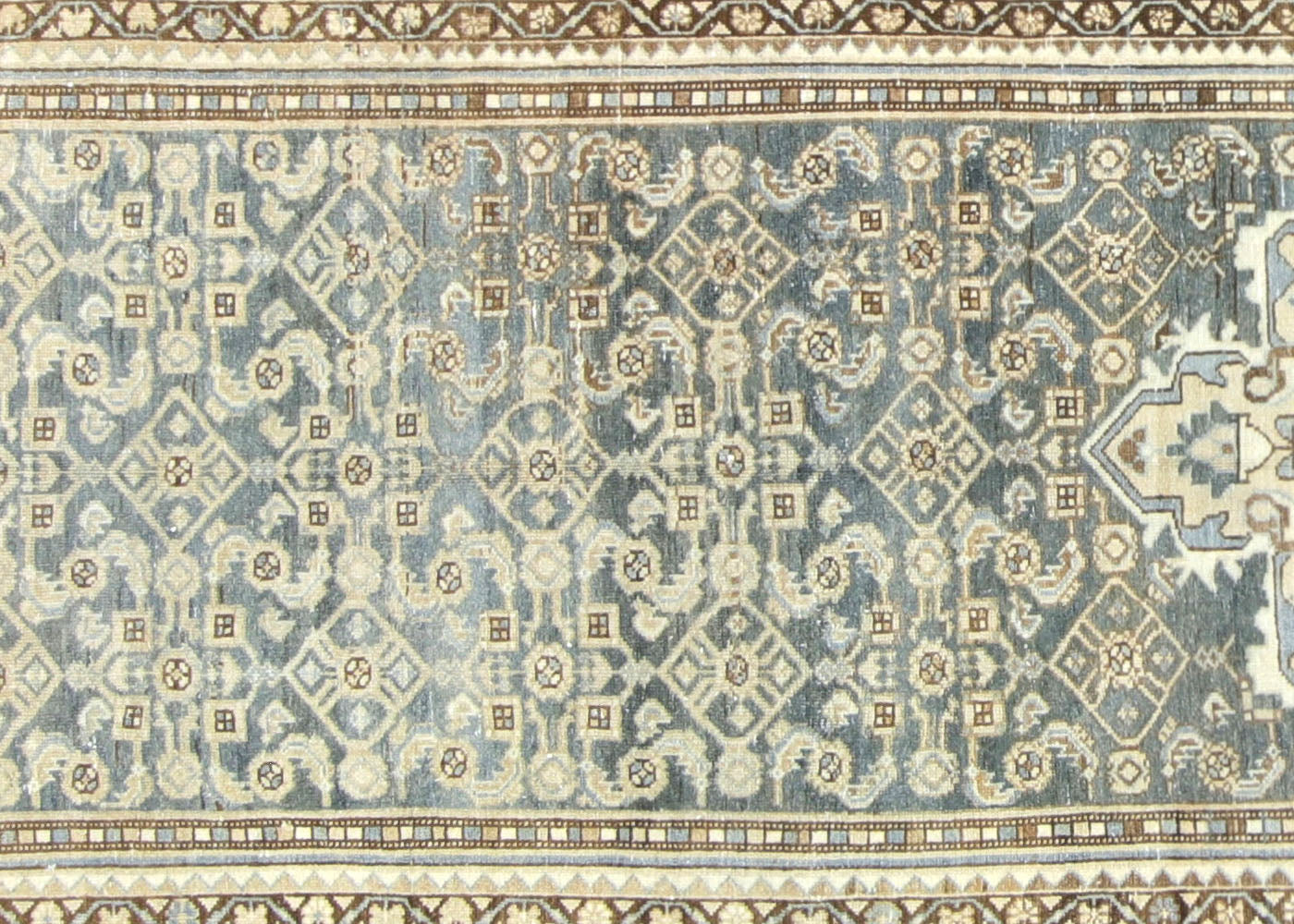 Antique Persian Melayer Runner - 3'7" x 16'10"