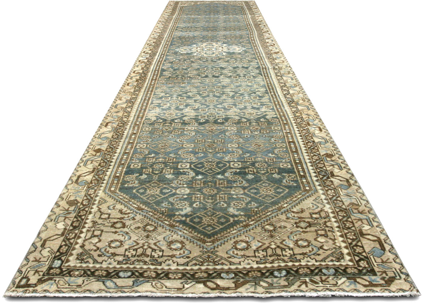 Antique Persian Melayer Runner - 3'7" x 16'10"