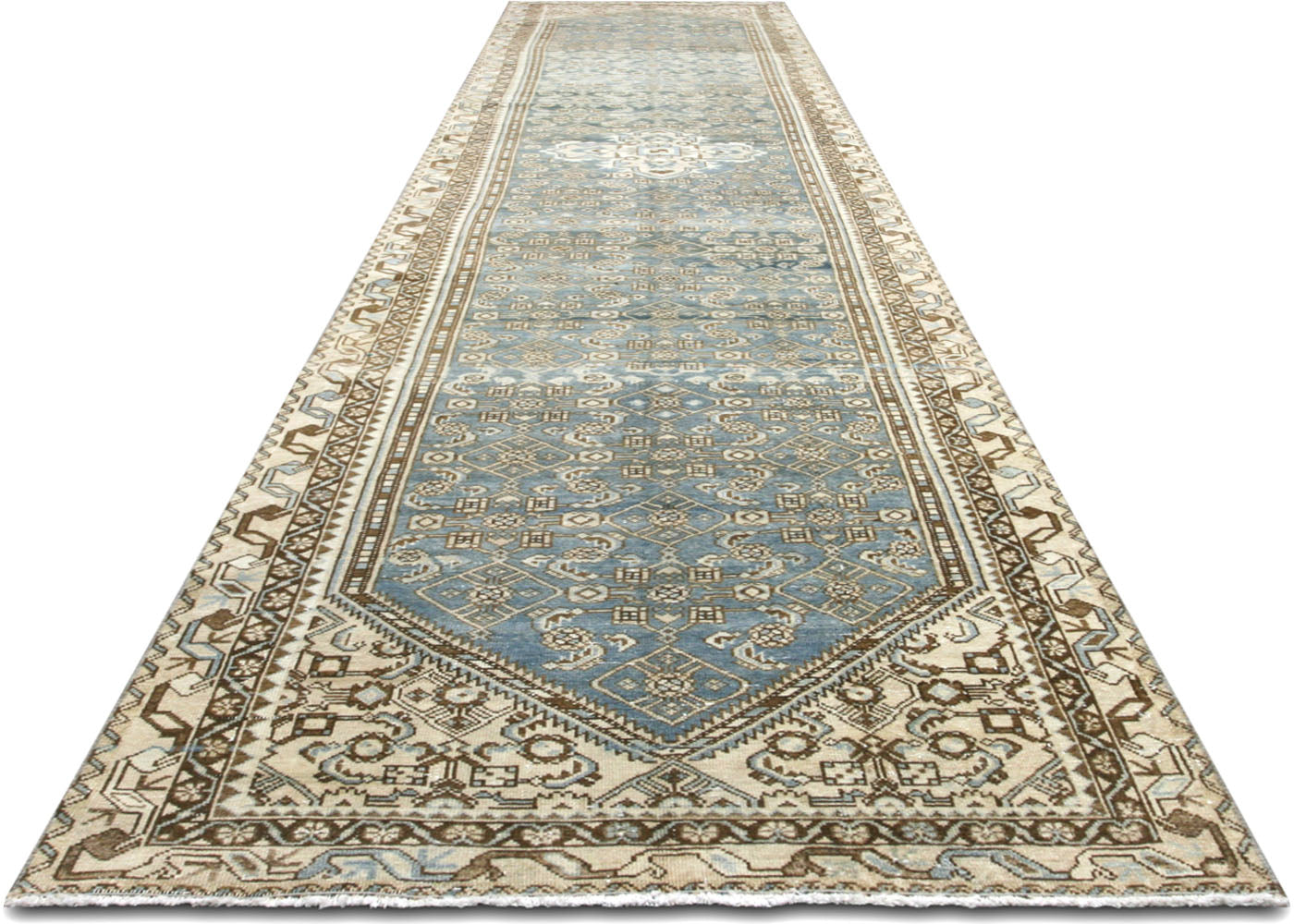 Antique Persian Melayer Runner - 3'7" x 16'10"