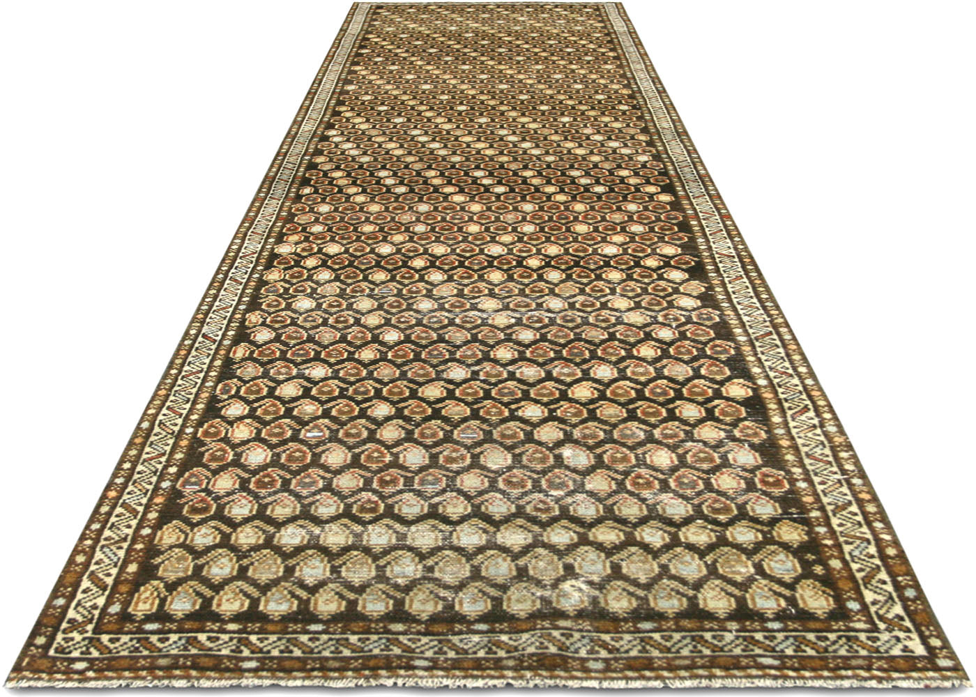 Semi Antique Persian Melayer Runner  - 2'7" x 11'10"