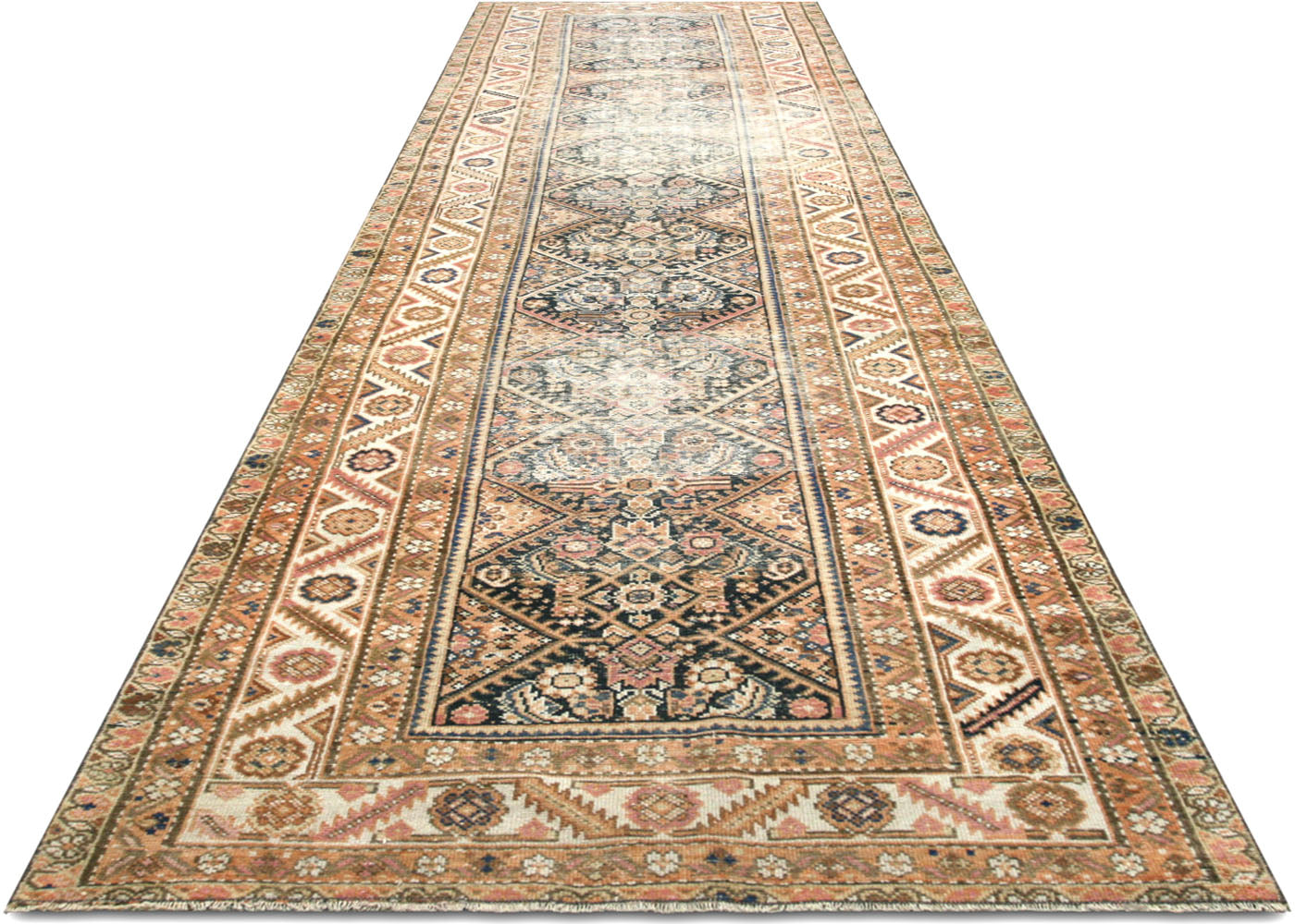 Antique Persian Melayer Runner - 3'4" x 12'10"