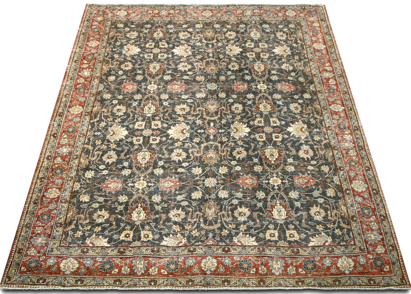 Antique Persian Tabriz Rug - 9'3" x 12'3"