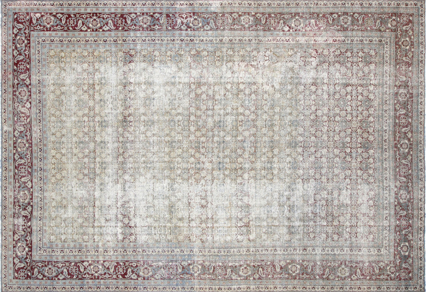 Semi Antique Persian Tabriz Rug - 10'7" x 15'3"