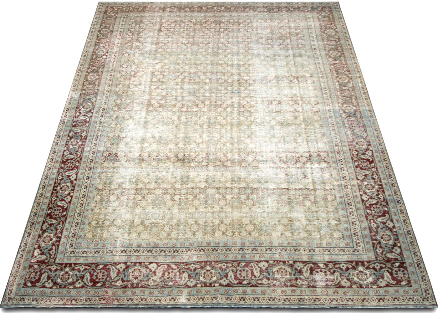 Semi Antique Persian Tabriz Rug - 10'7" x 15'3"