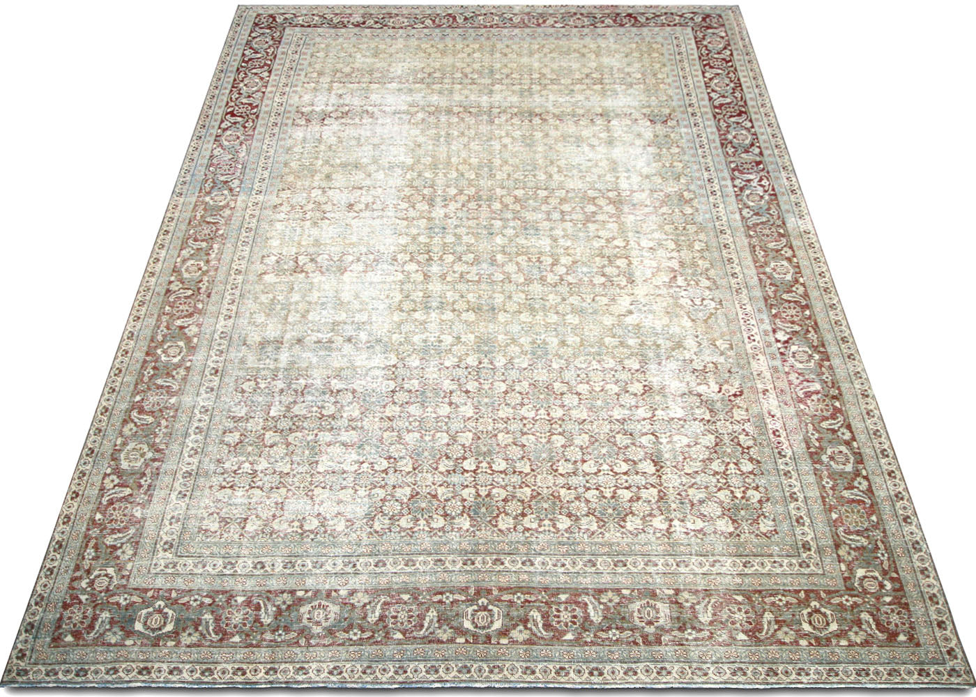 Semi Antique Persian Tabriz Rug - 10'7" x 15'3"