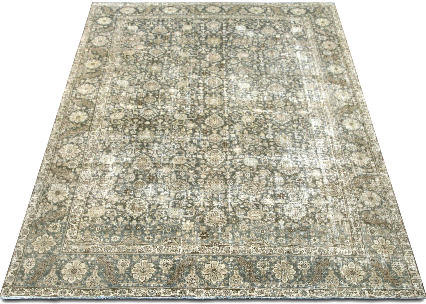 Semi Antique Persian Tabriz Rug - 7'1" x 10'9"