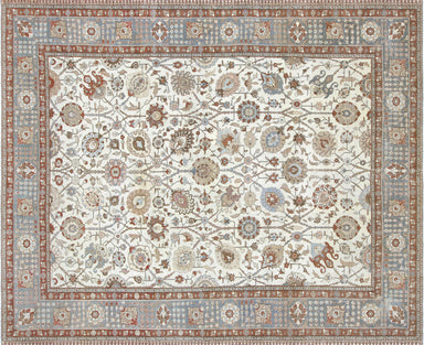 Semi Antique Persian Tabriz Rug - 11'2" x 13'7"