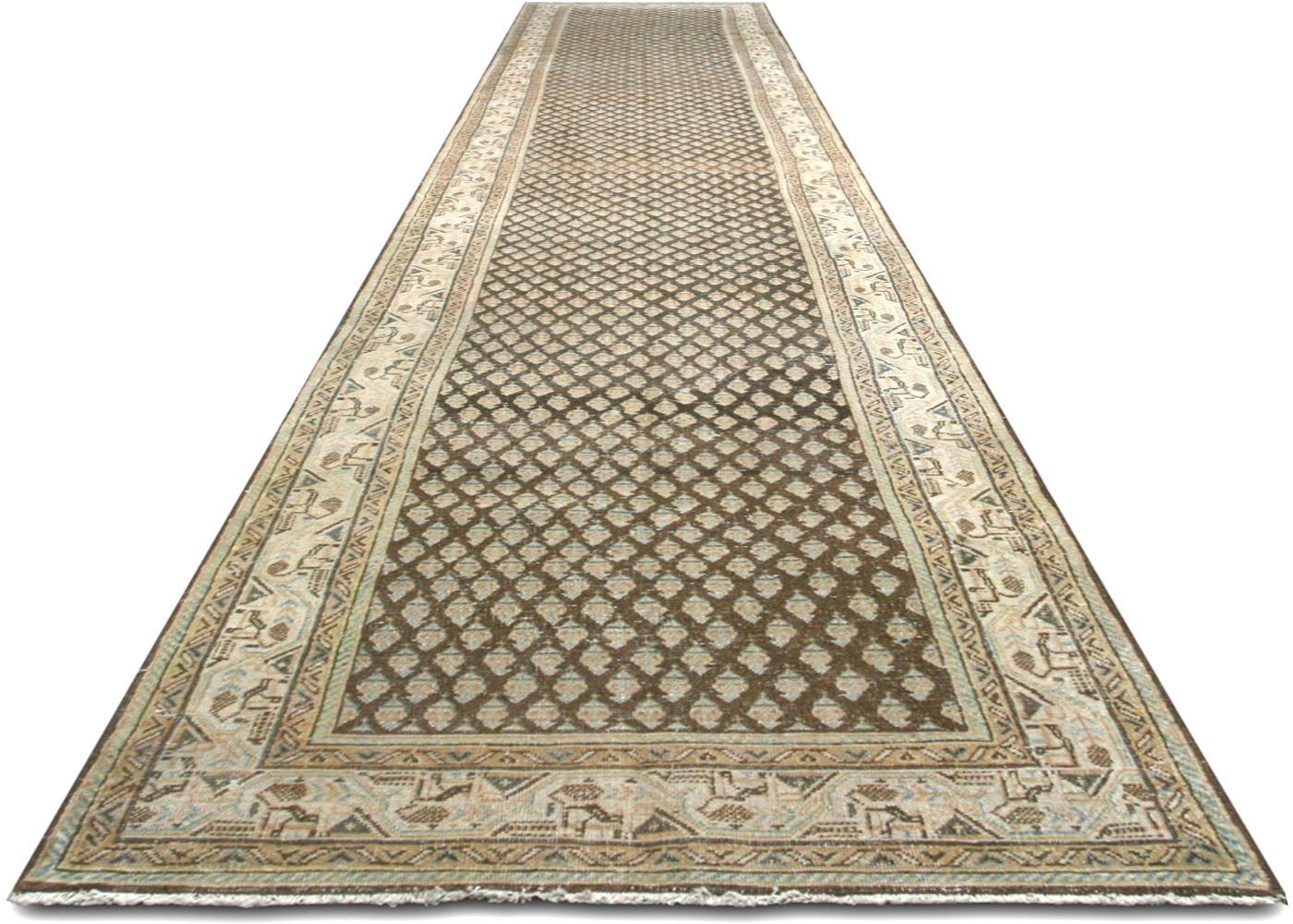 Semi Antique Persian Melayer Runner - 2'8" x 17'10"