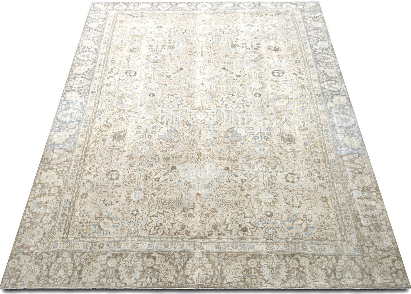 Semi Antique Persian Tabriz Rug - 8'11" x 12'11"