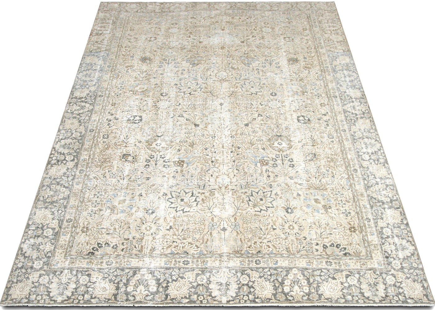 Semi Antique Persian Tabriz Rug - 8'11" x 12'11"