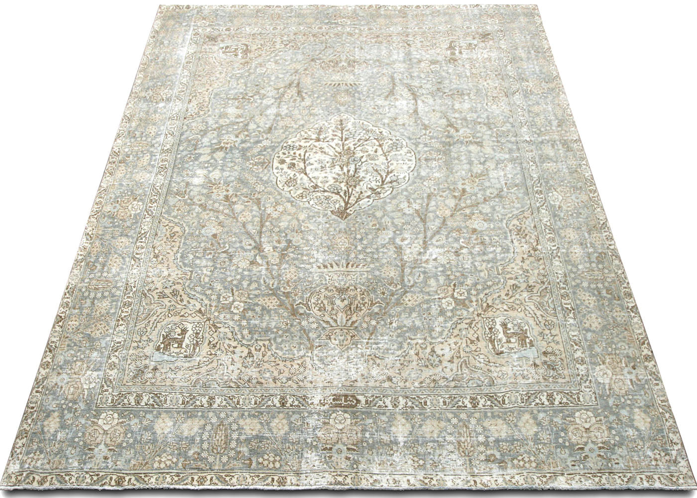 Vintage Persian Tabriz Rug - 8'2" x 12'2"