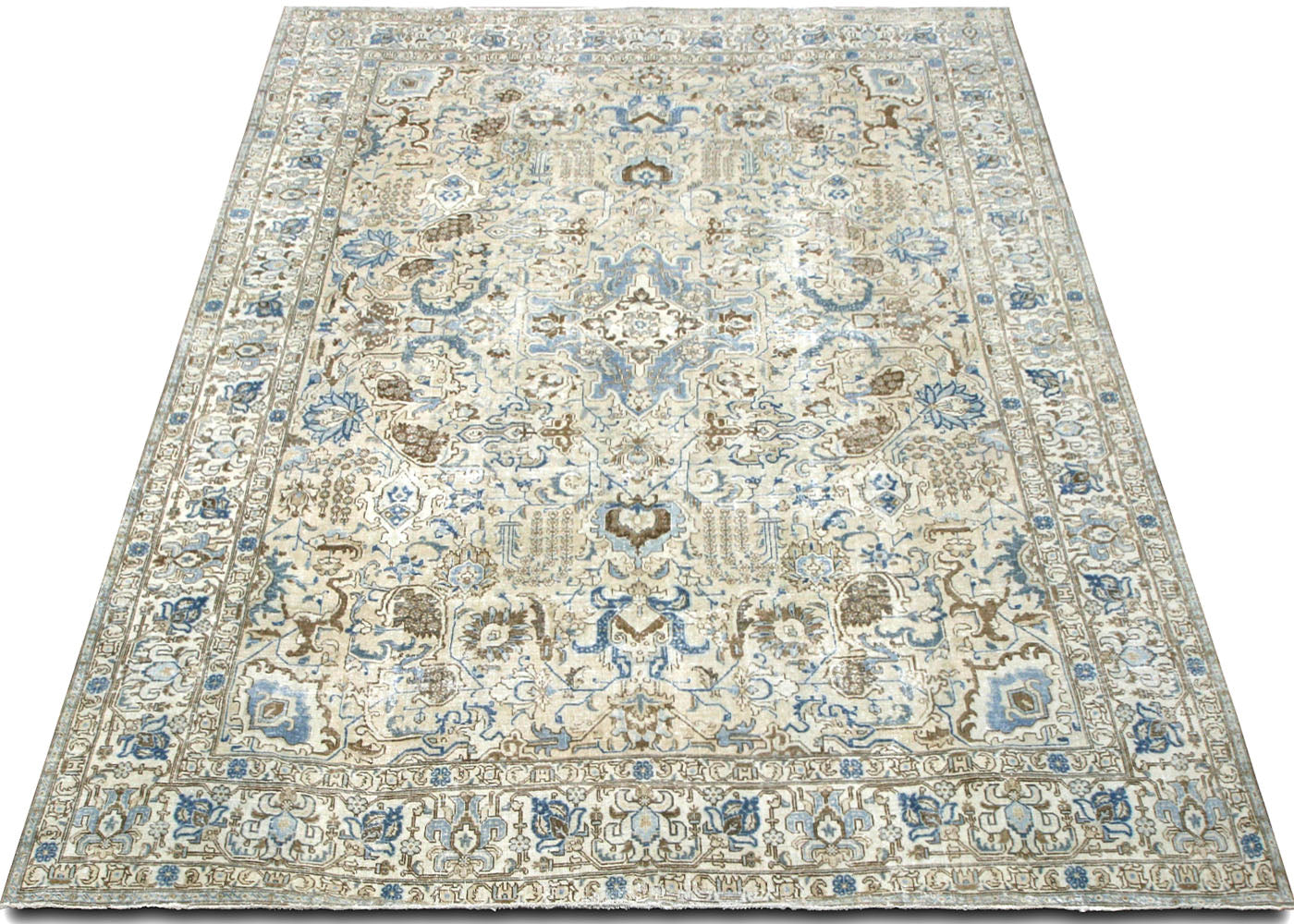 Vintage Persian Tabriz Rug - 9'7" x 12'10"