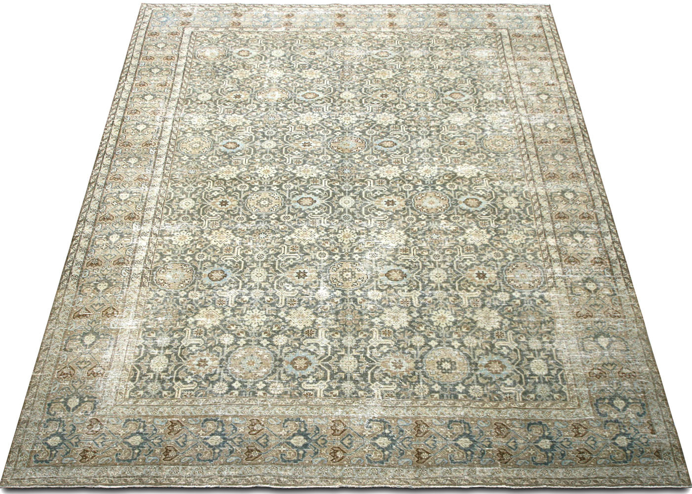 Semi Antique Persian Tabriz Rug - 8'10"x 11'11"