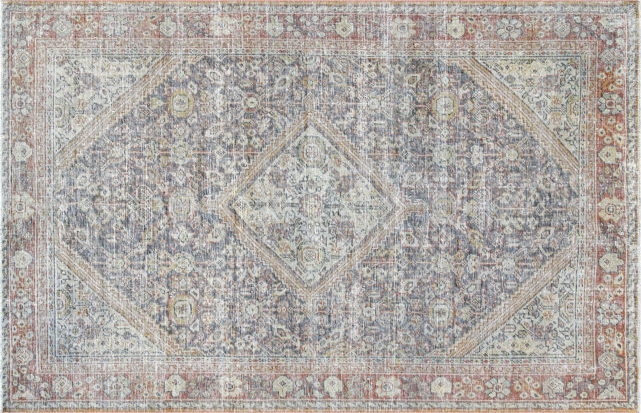 Semi Antique Persian Mahal Rug - 4'3" x 6'7"