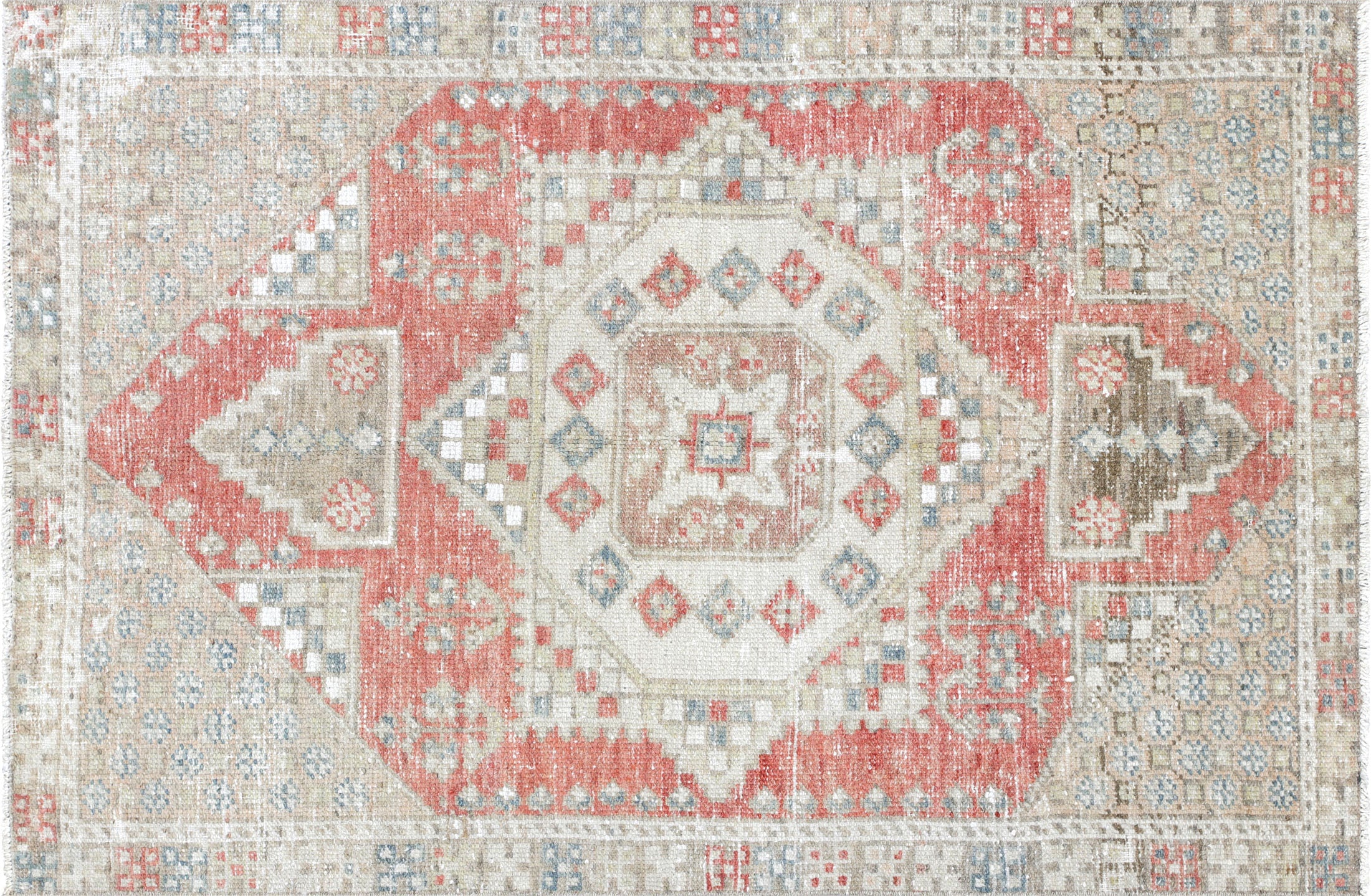 Vintage Turkish Oushak Rug - 3'8" x 5'6"