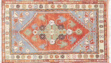 Vintage Turkish Oushak Rug - 3'1" x 5'3"