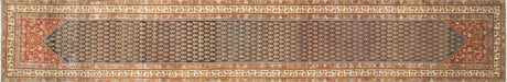 Semi Antique Persian Melayer Runner - 3'2" x 18'11"