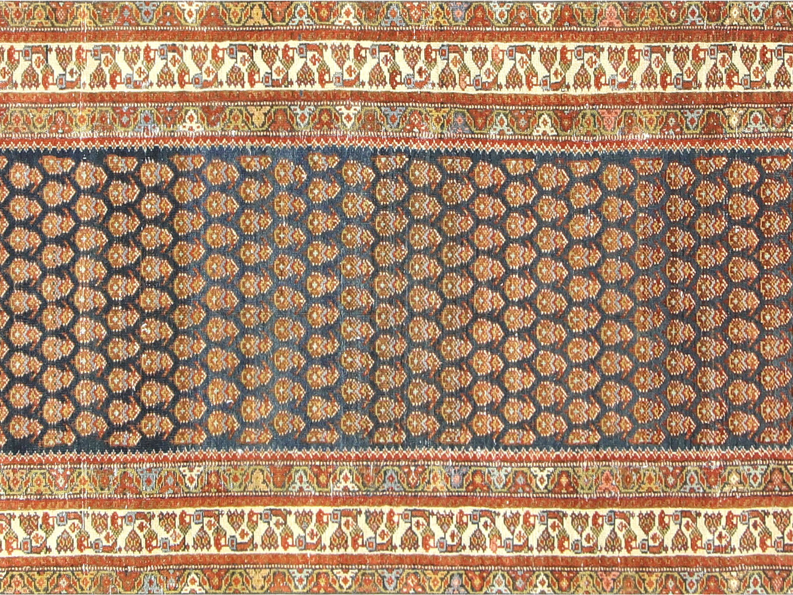 Semi Antique Persian Melayer Runner - 3'2" x 18'11"