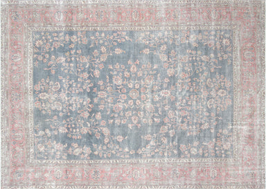 Semi Antique Turkish Oushak Rug - 9'8" x 13'5"