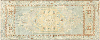 Vintage Turkish Oushak Yastic - 1'9" x 4'3"