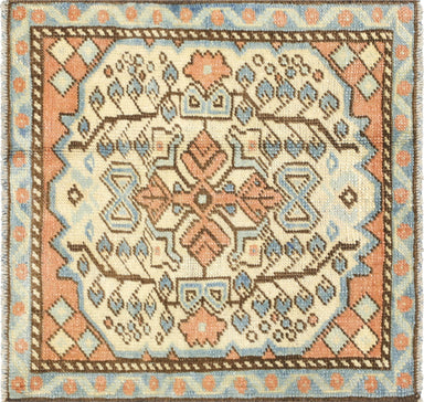 Vintage Turkish Oushak Yastic - 2'1" x 2'1"