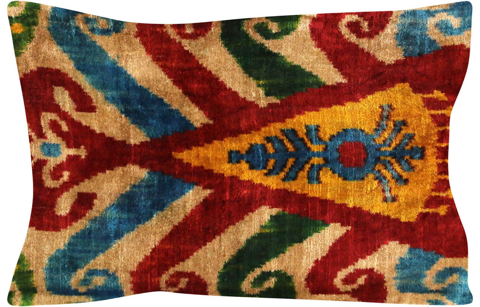 Vintage Uzbek Ikat Pillow - 14" x 20"
