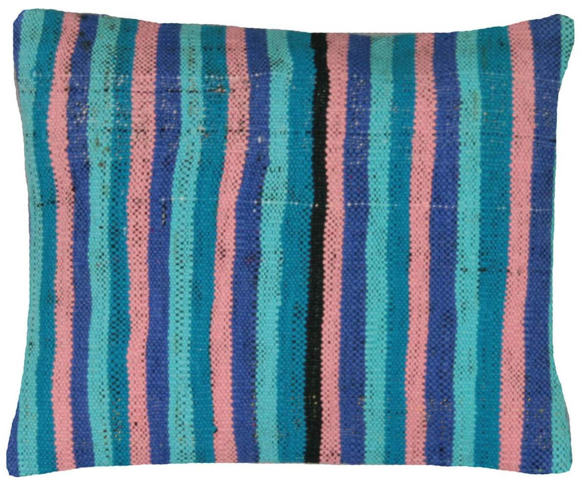 Vintage Turkish Rag Pillow - 16" x 19"