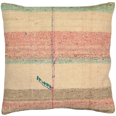 Vintage Turkish Rag Pillow - 24" x 24"