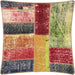 Vintage Turkish OverDyed Patchwork Pillow - 24" x 24"