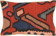 Vintage Turkish Kilim Pillow - 12" x 18"