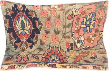 Vintage Persian Tabriz Pillow - 12" x 24"
