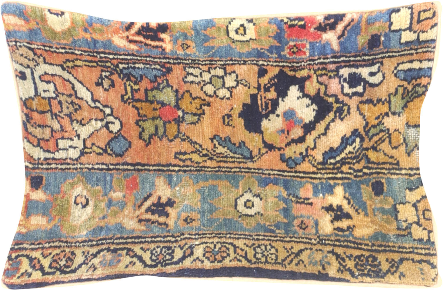 Vintage Persian Tabriz Pillow - 12" x 24"