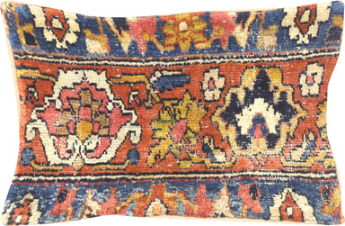Vintage Persian Tabriz Pillow - 12" x 20"